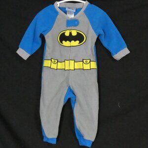 DC SUPER FRIENDS | 12 months | Batman Fleece Zip-Up Pajama Onesie